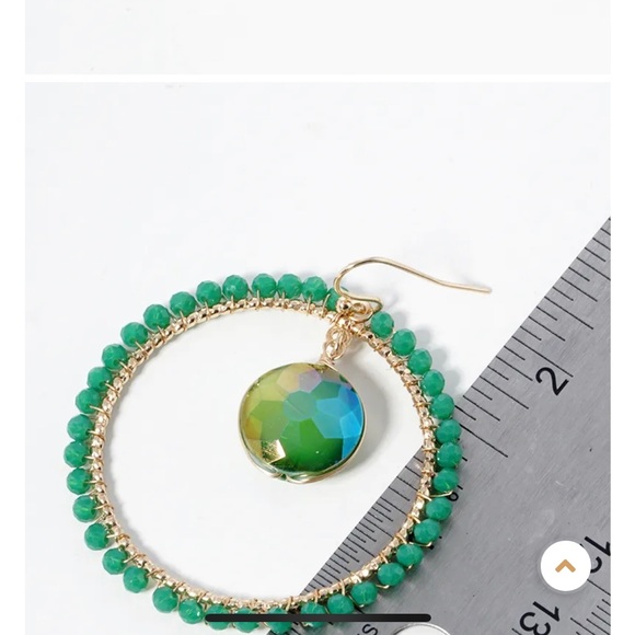 Faceted bead drop earrings - Picture 2 of 2